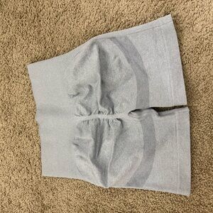 Gray High-Waisted Shorts